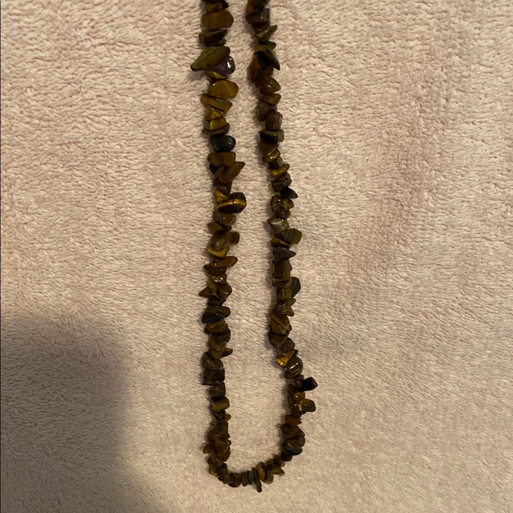 Brown Stone Beaded Necklace